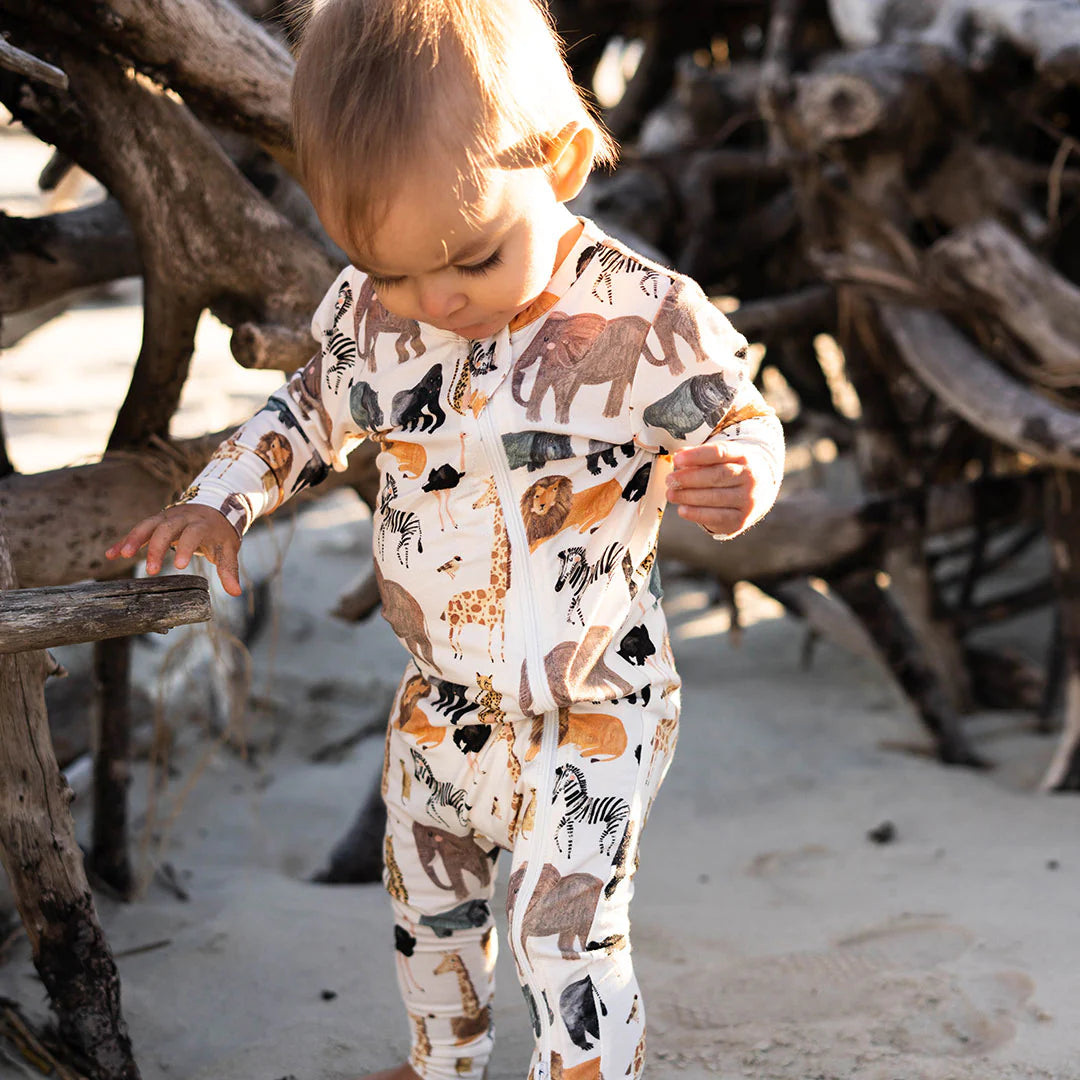 Baby Bamboo Romper - Animals of Africa