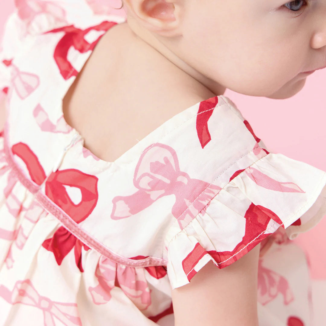 Baby Girls Camelia Dress Set - Valentines Bows