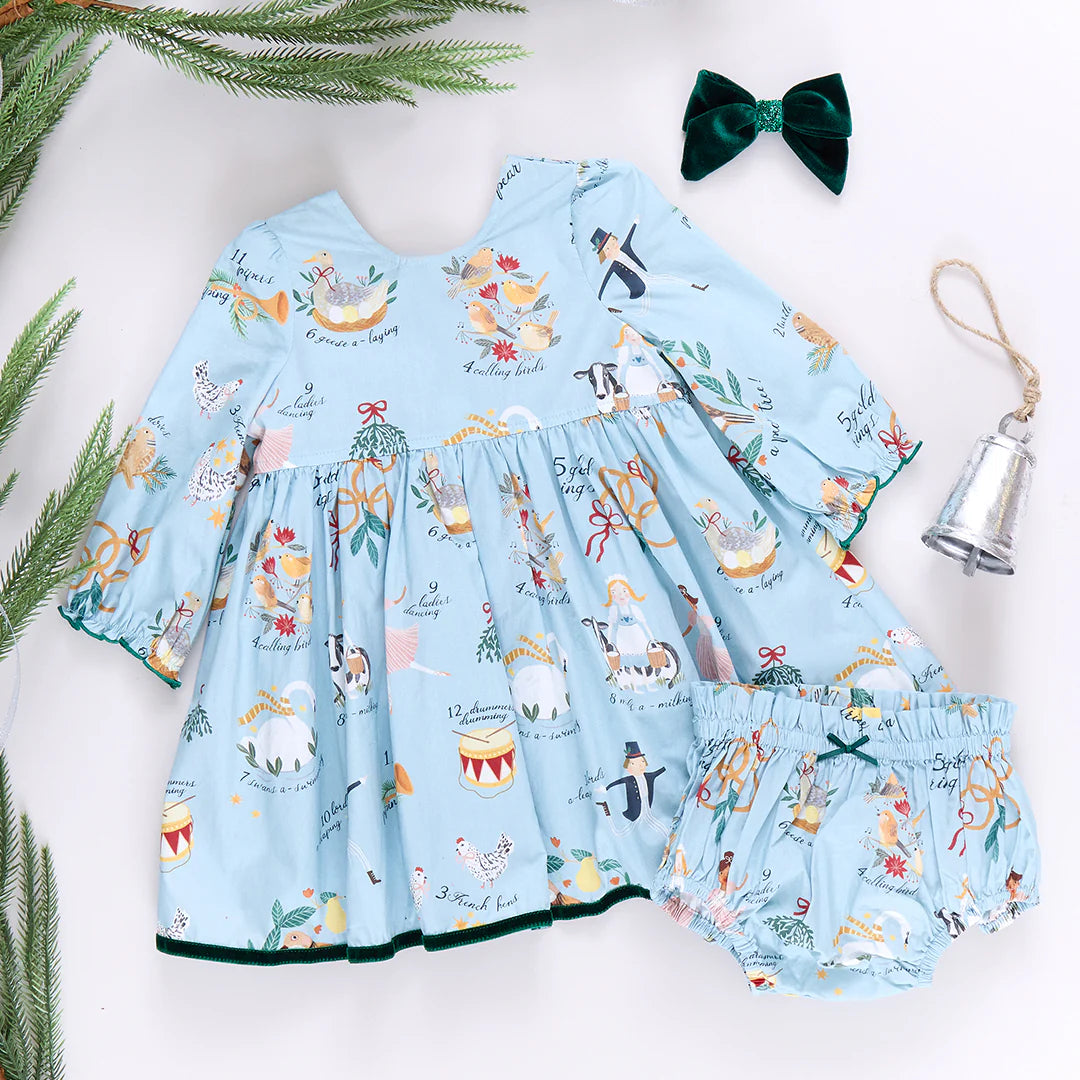 Baby Girls Amma Dress Set - 12 Days of Christmas