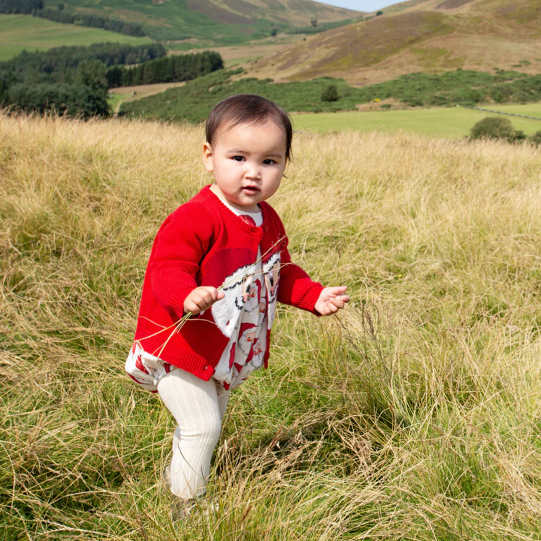 Baby Girls Maude Sweater - Red Santa