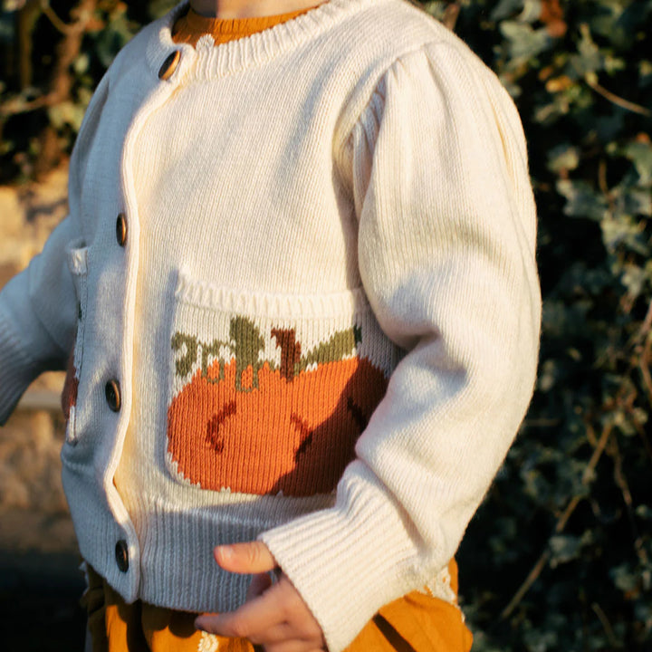 Baby Girls Pocket Sweater - Pumpkin