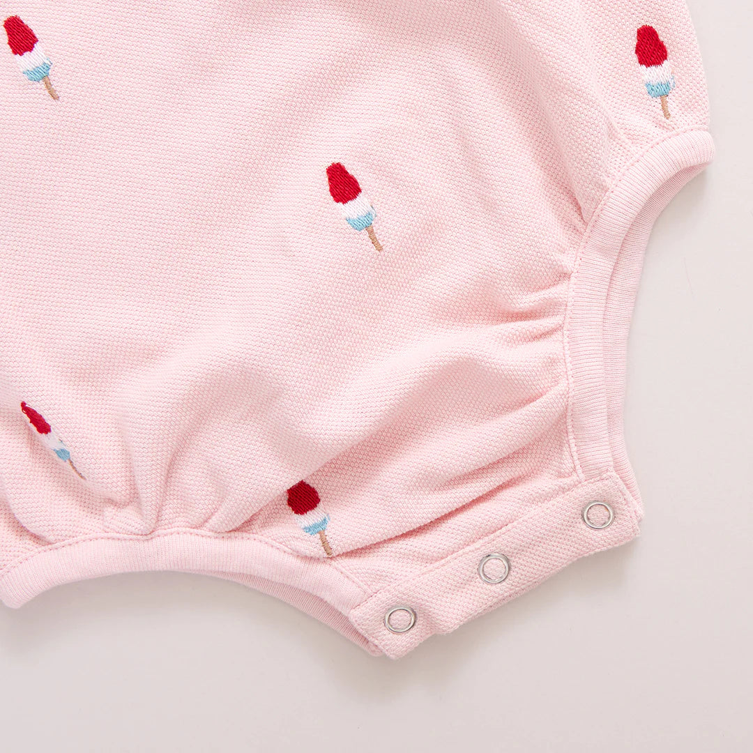 Baby Girls Phoebe Bubble - Pink Rocket Pop Embroidery