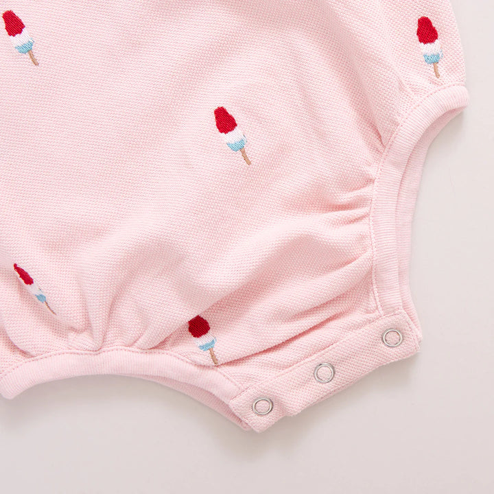 Baby Girls Phoebe Bubble - Pink Rocket Pop Embroidery