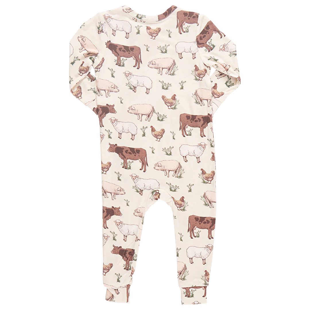 Baby Bamboo Romper - Farm Life