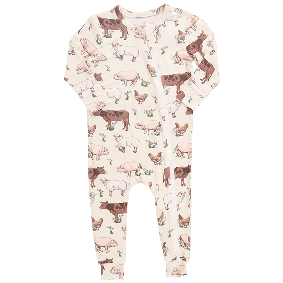 Baby Bamboo Romper - Farm Life