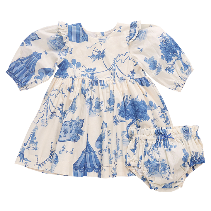 Baby Girls Brooke Dress Set - Blue Circus