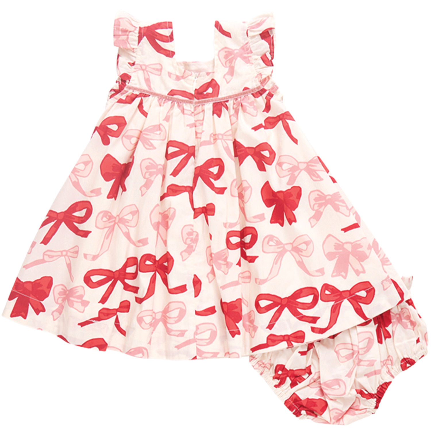 Baby Girls Camelia Dress Set- Valentines Bows