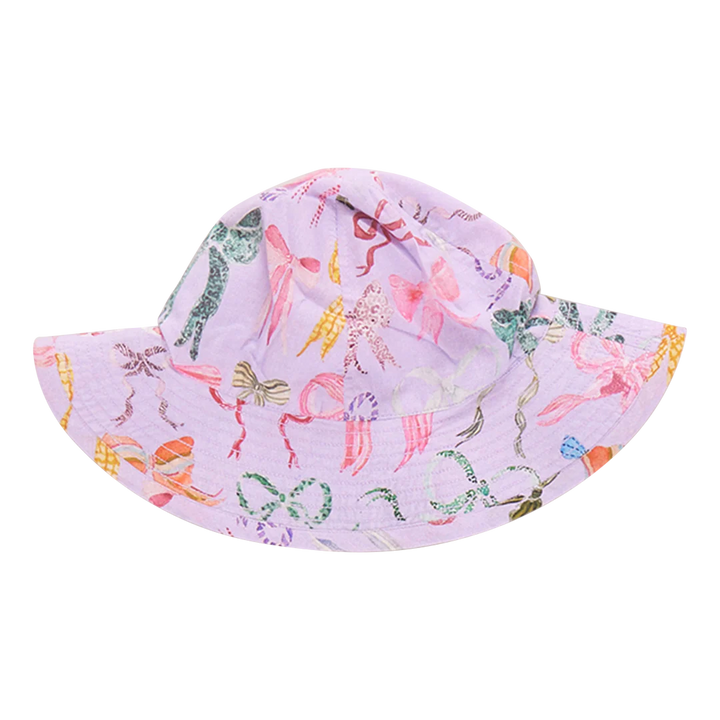 Baby Girls Sun Hat - Lavender Watercolor Bows