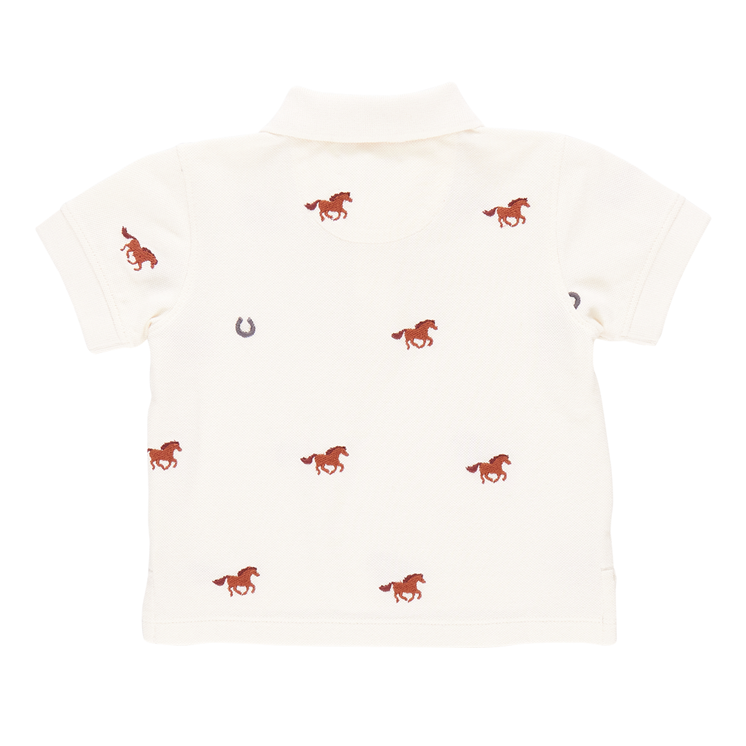 Baby Boys Alec Shirt - Lucky Horses Embroidery