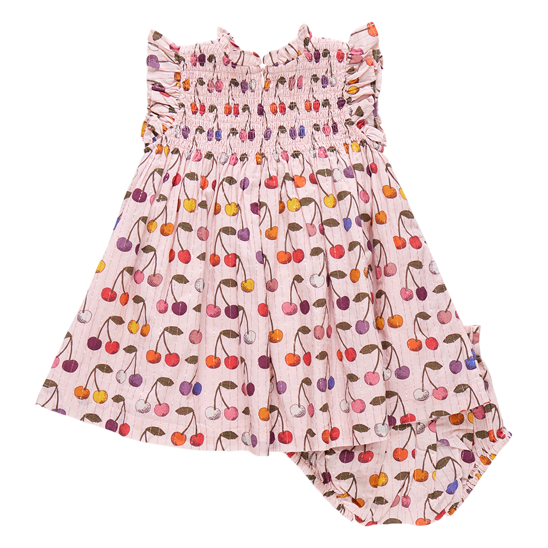 Baby Girls Stevie Dress Set - Cloud Pink Cherry