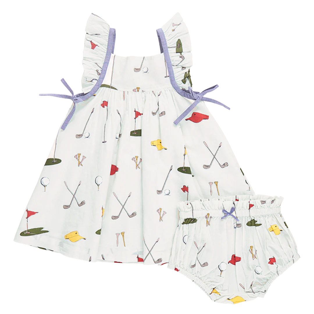 Baby Girls Ailee Dress Set - Golf Tournament