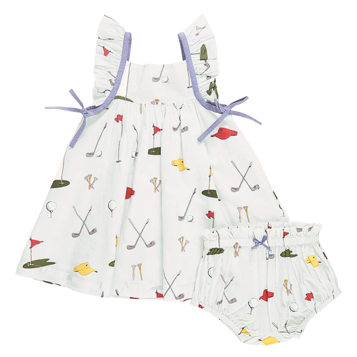 Baby Girls Ailee Dress Set - Golf Tournament