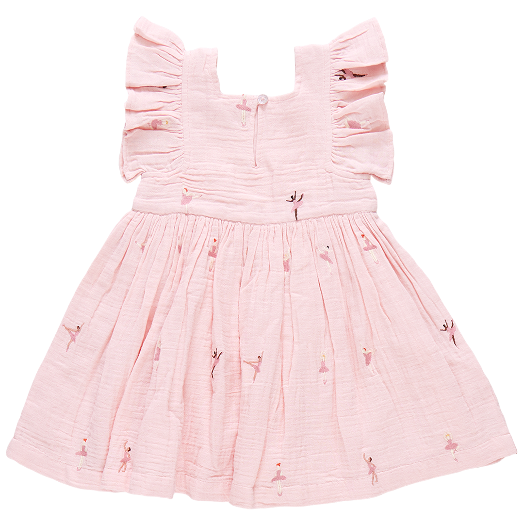 Girls Elsie Dress - Ballerina Embroidery