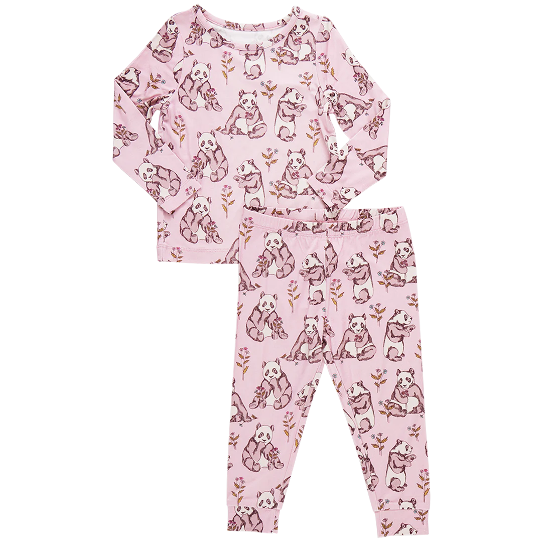 Kids Bamboo PJ Set - Pandas