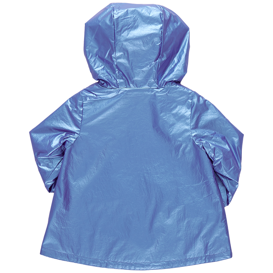 Girls Rafa Rain Coat - Blue Metallic