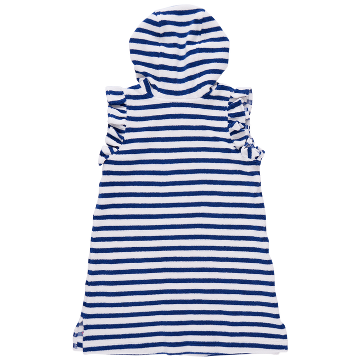 Girls Terry Coverup - Blue Stripe