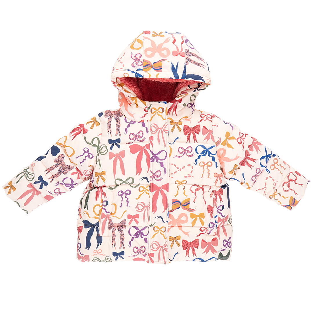 Kids Pete Puffer - Bows on Bows Pink