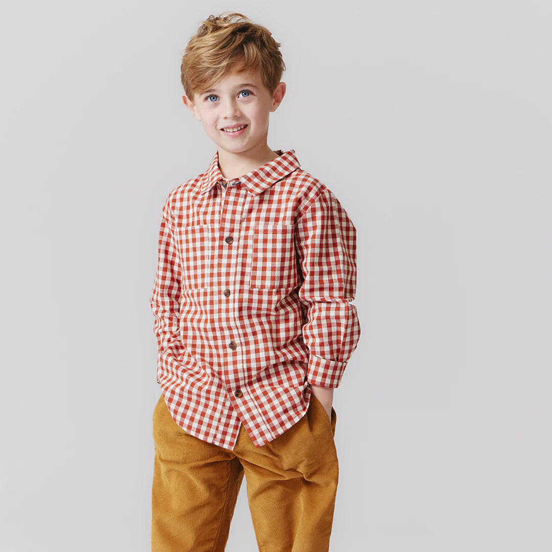 Boys Jack Shirt - Pony Gingham