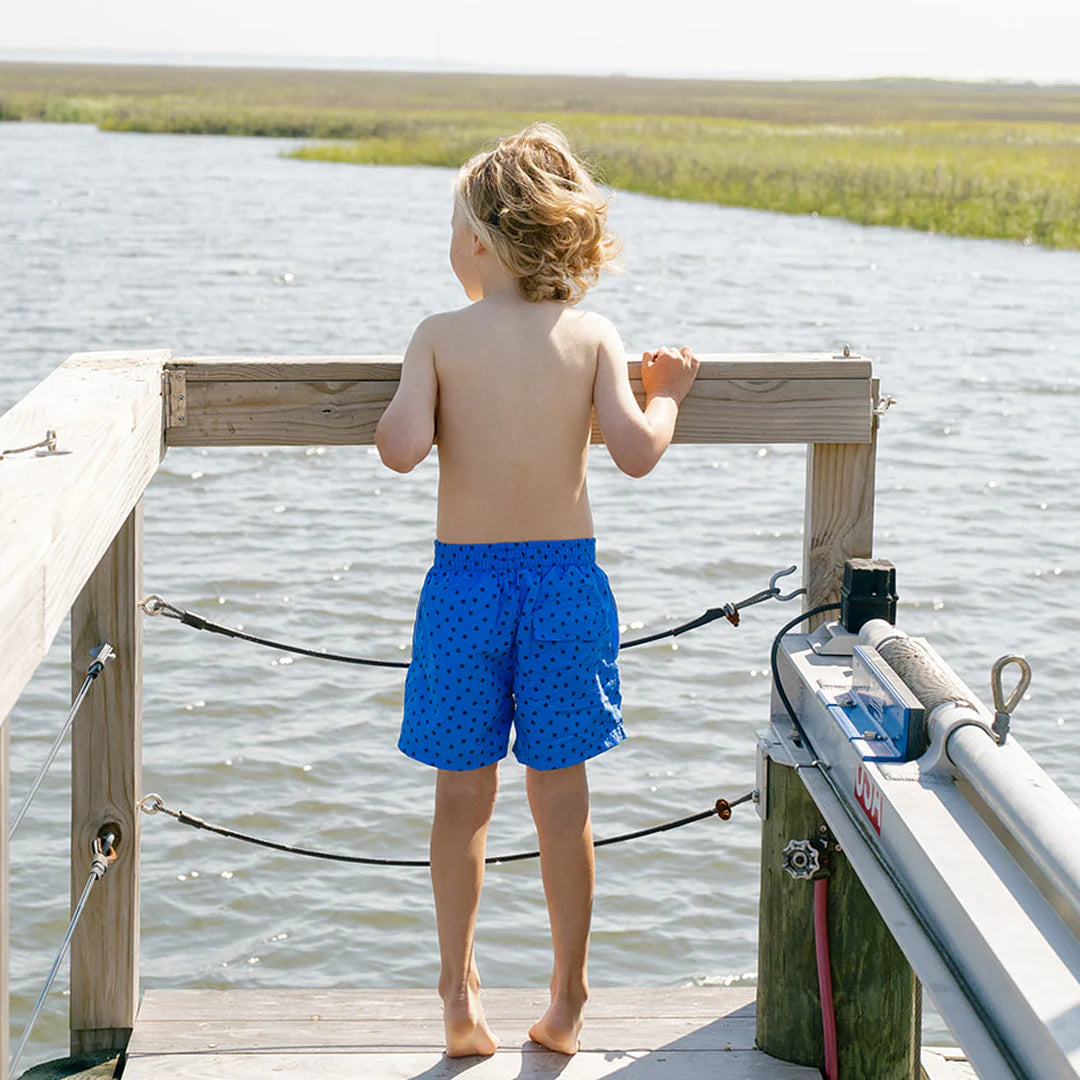 Baby Boys Swim Trunk - Blue Ditsy Stars