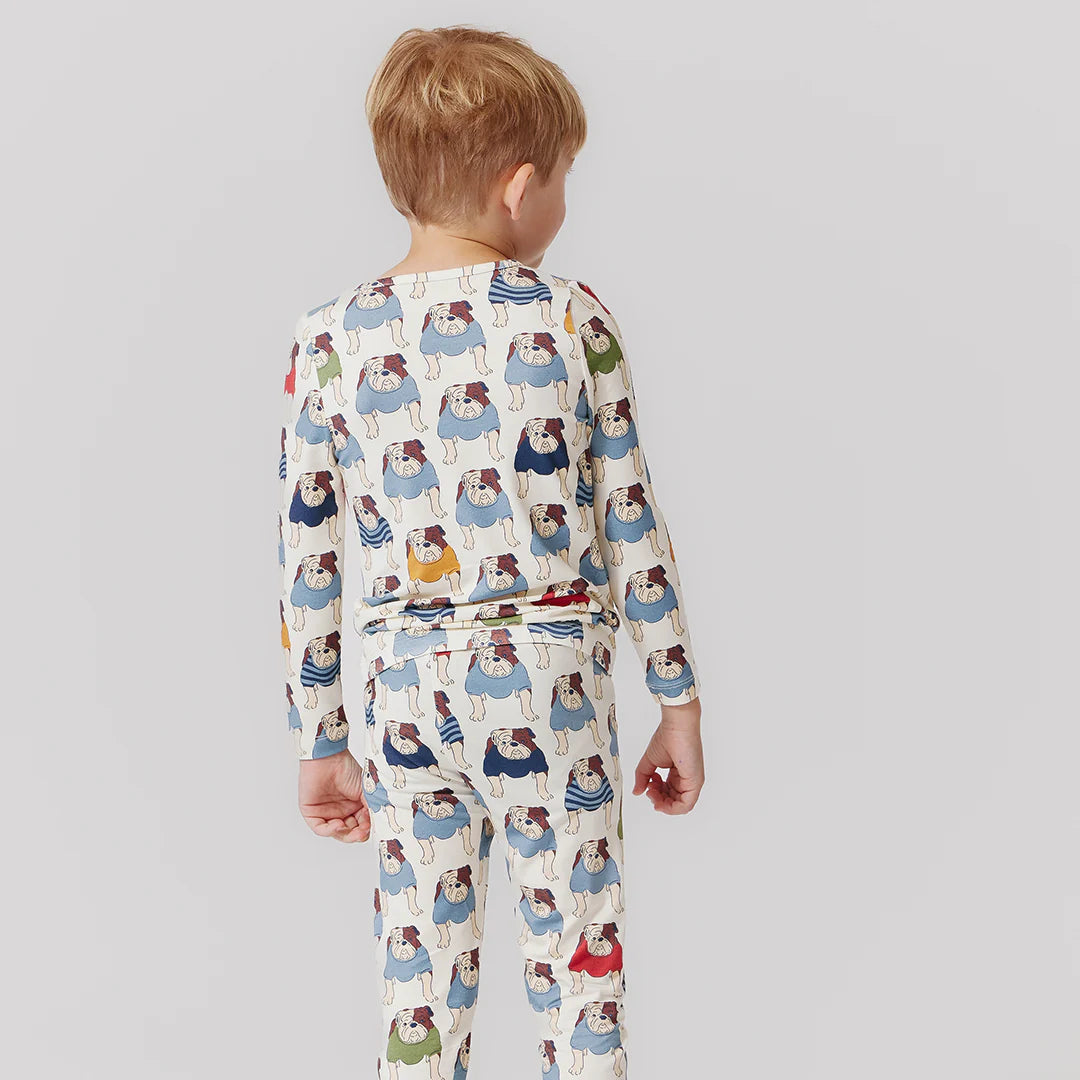 Kids Bamboo PJ Set - Bulldogs