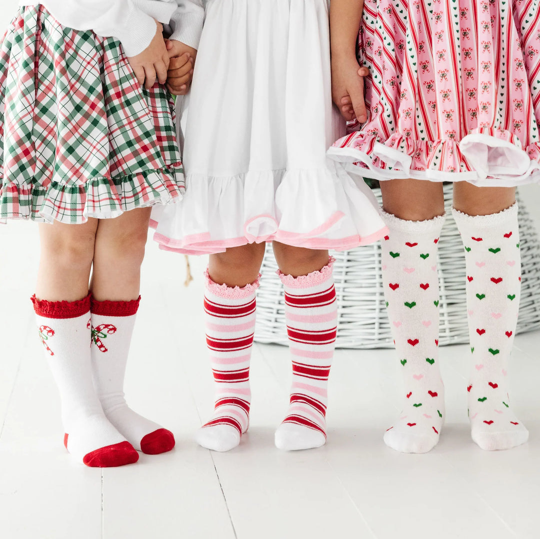 Candy Cane Lane Knee High Socks 3-Pack