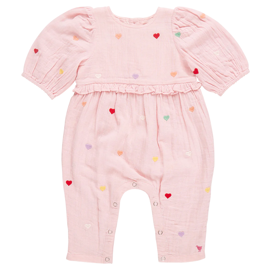 Baby Girls Brooke Jumper - Candy Heart Embroidery