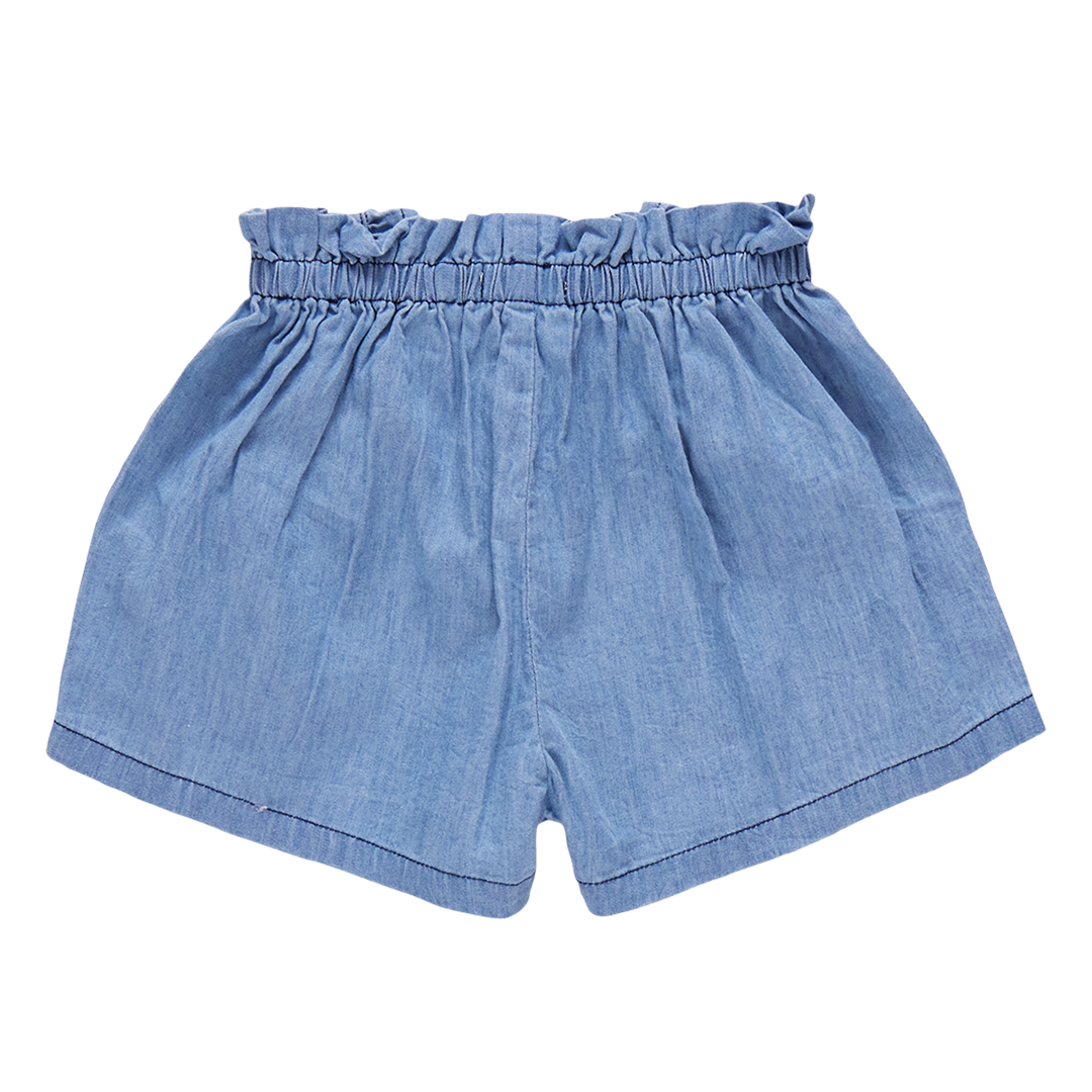 Girls Theodore Short - Medium Wash Chambray