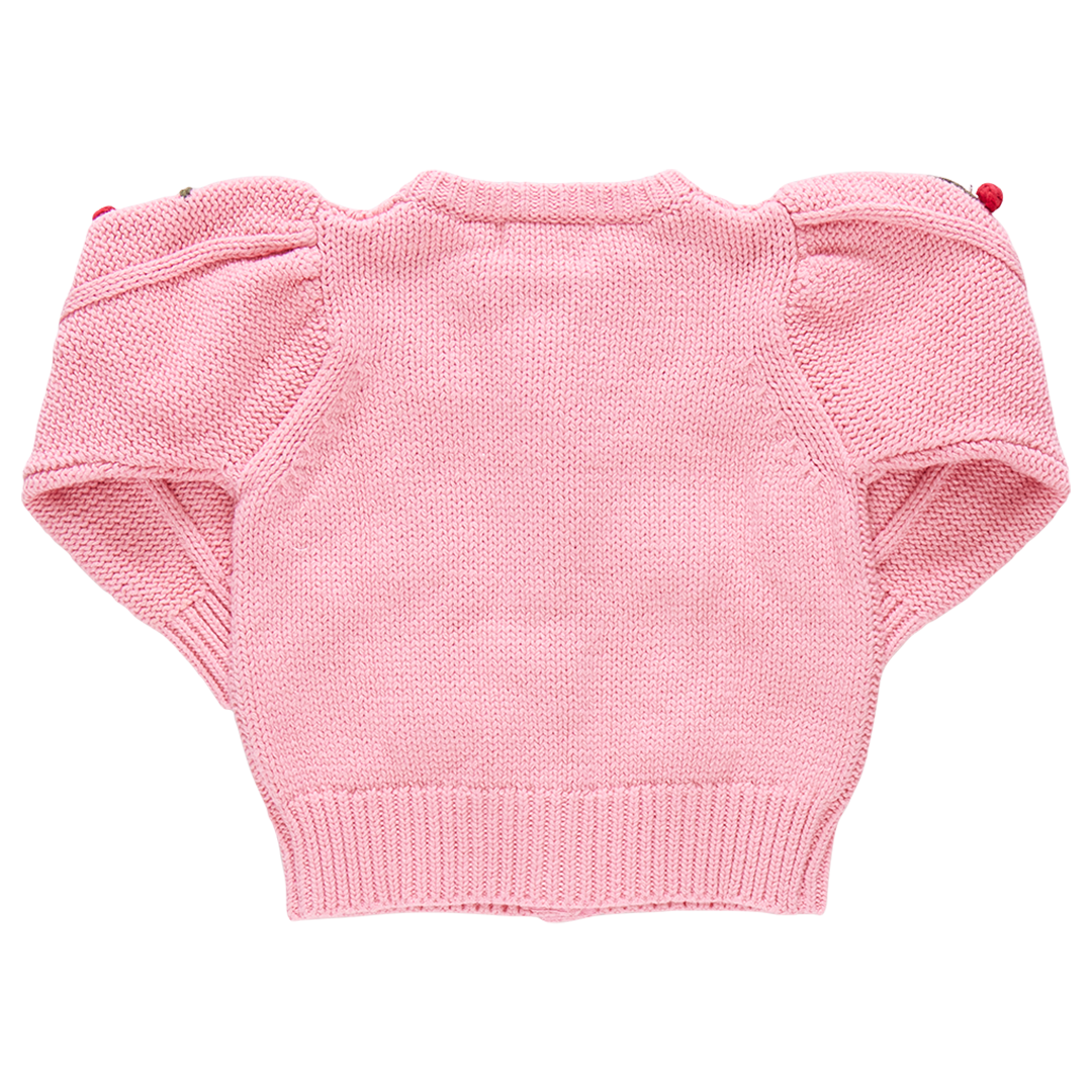 Girls Constance Sweater - Cherries