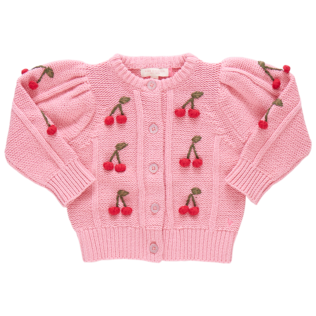 Girls Constance Sweater - Cherries