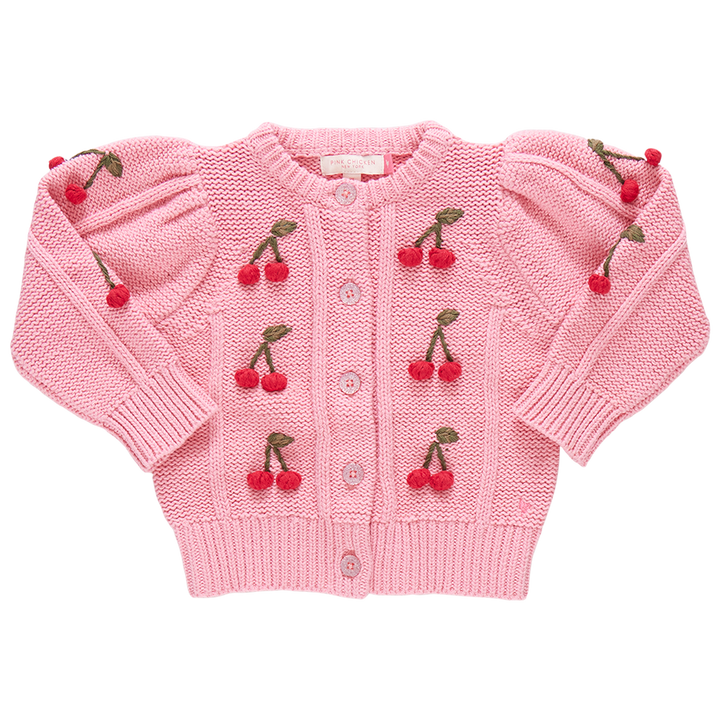 Girls Constance Sweater - Cherries