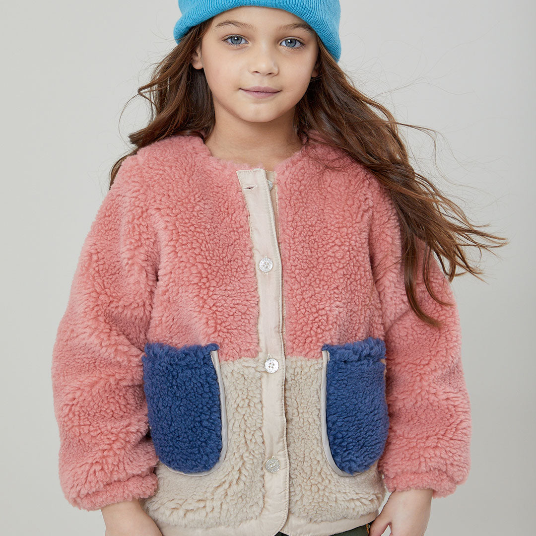 Girls Ruth Jacket - Pink Color Block