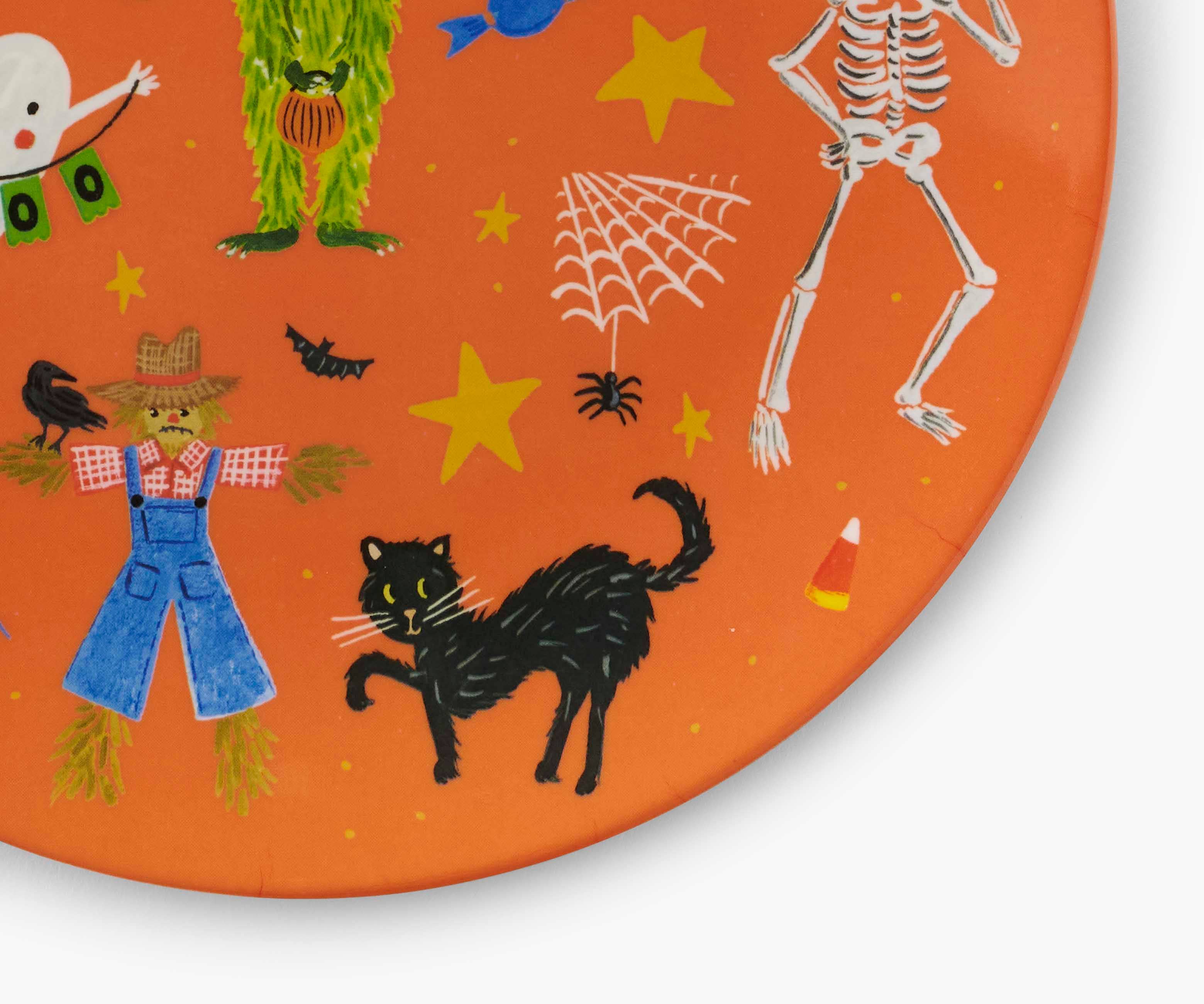 Halloween Parade Melamine Assorted Dessert Plates