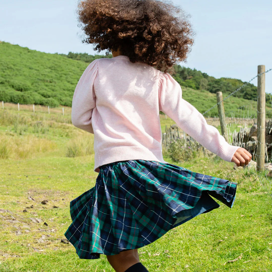 Girls Gianna Skirt - Green Tartan