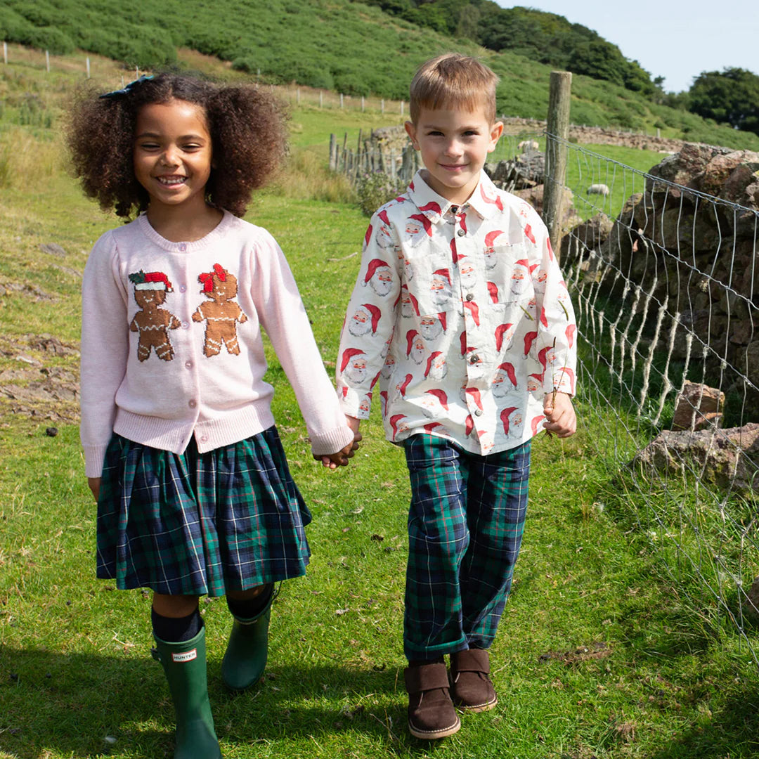 Girls Gianna Skirt - Green Tartan