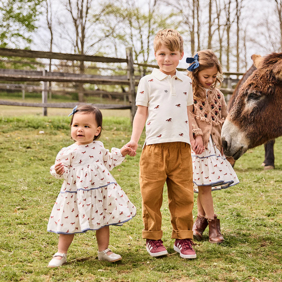 Boys Alec Shirt - Lucky Horses Embroidery