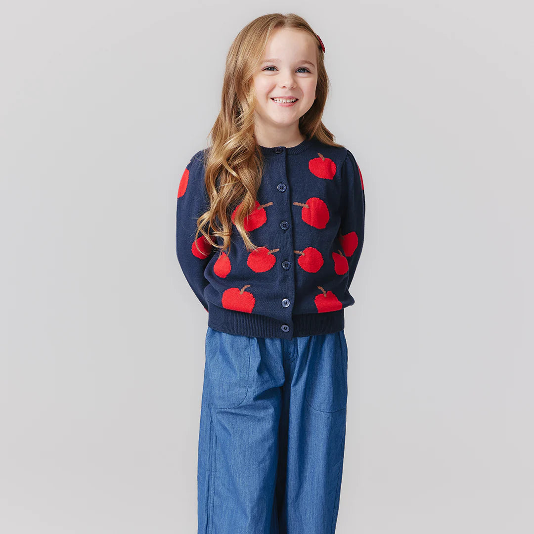 Girls Constance Sweater - Apples