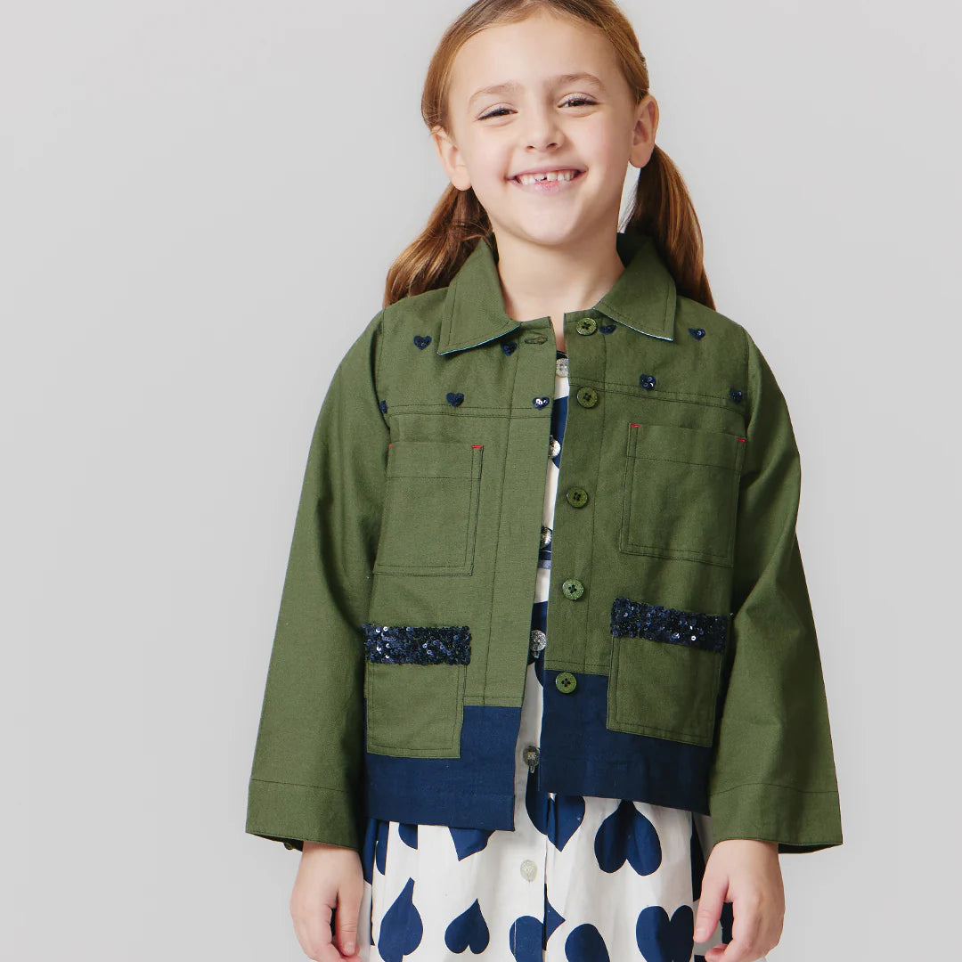 Girls Wylie Jacket - Army Green