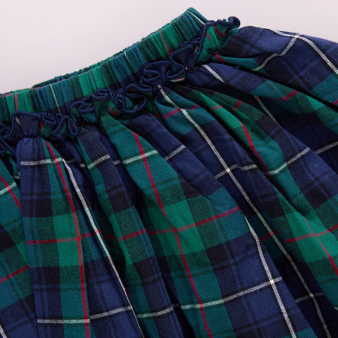 Girls Gianna Skirt - Green Tartan