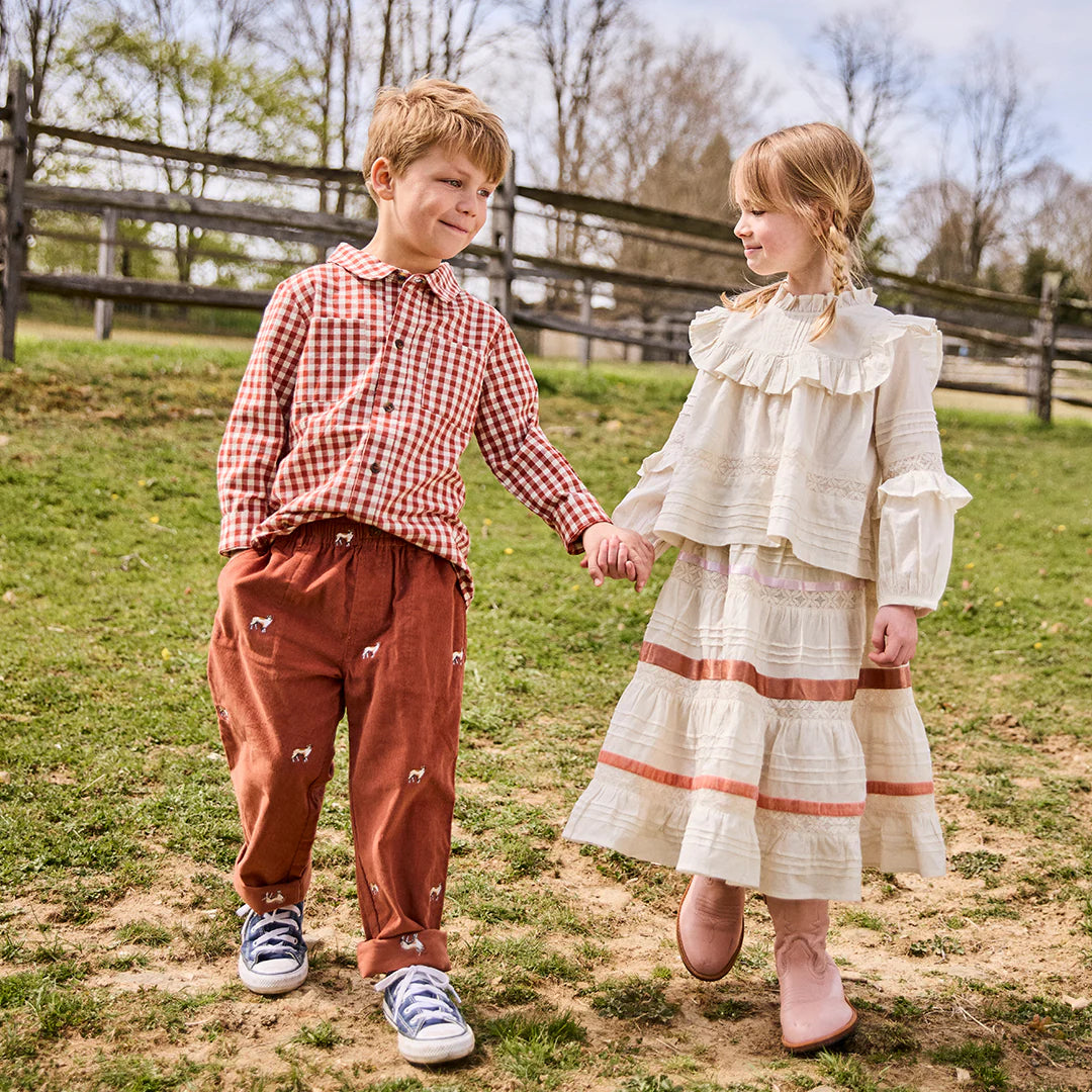 Boys Jack Shirt - Pony Gingham