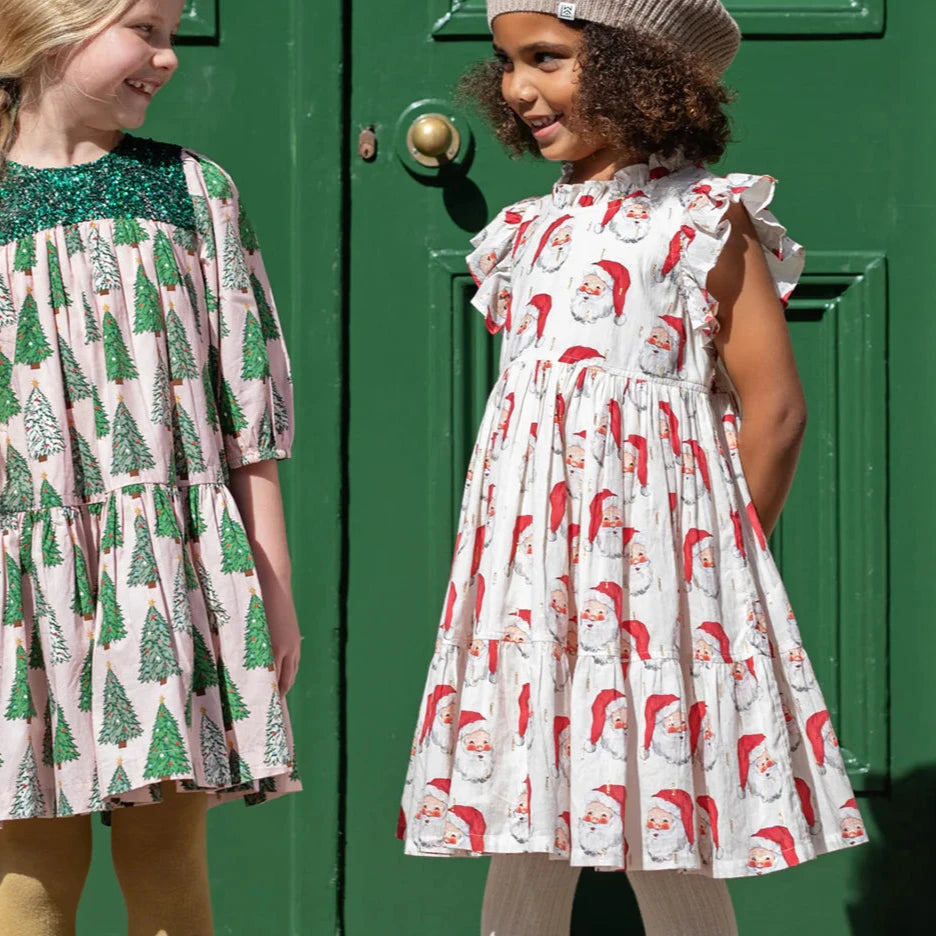 Girls Jennifer Dress - Vintage Santas