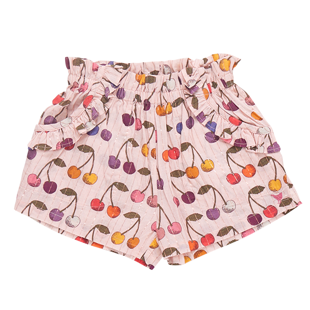 Girls Ruffle Theodore Short - Cloud Pink Cherry