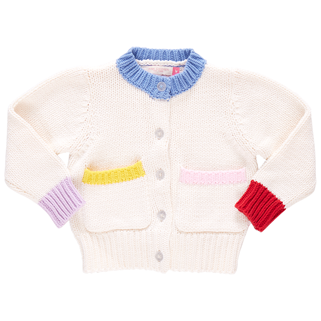 Girls Cali Colorblock Sweater - Multi Trim