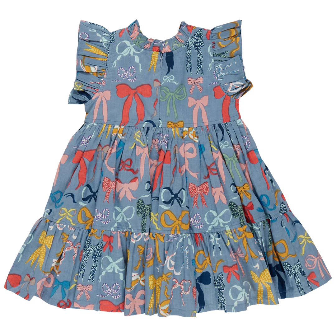 Girls Jennifer Dress - Bows on Bows