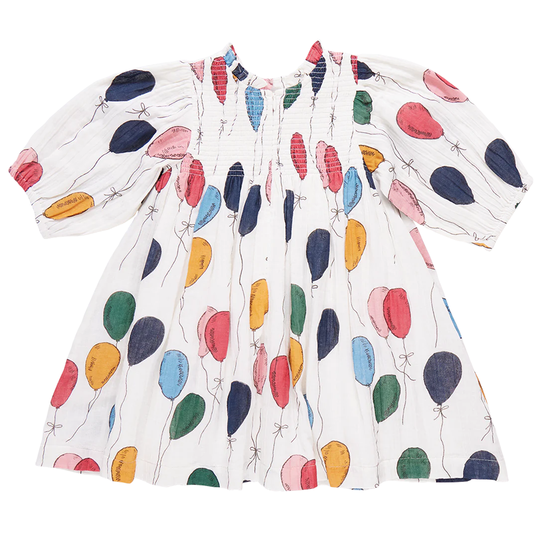 Girls Stevie Puff Sleeve Dress - Balloon Bunches