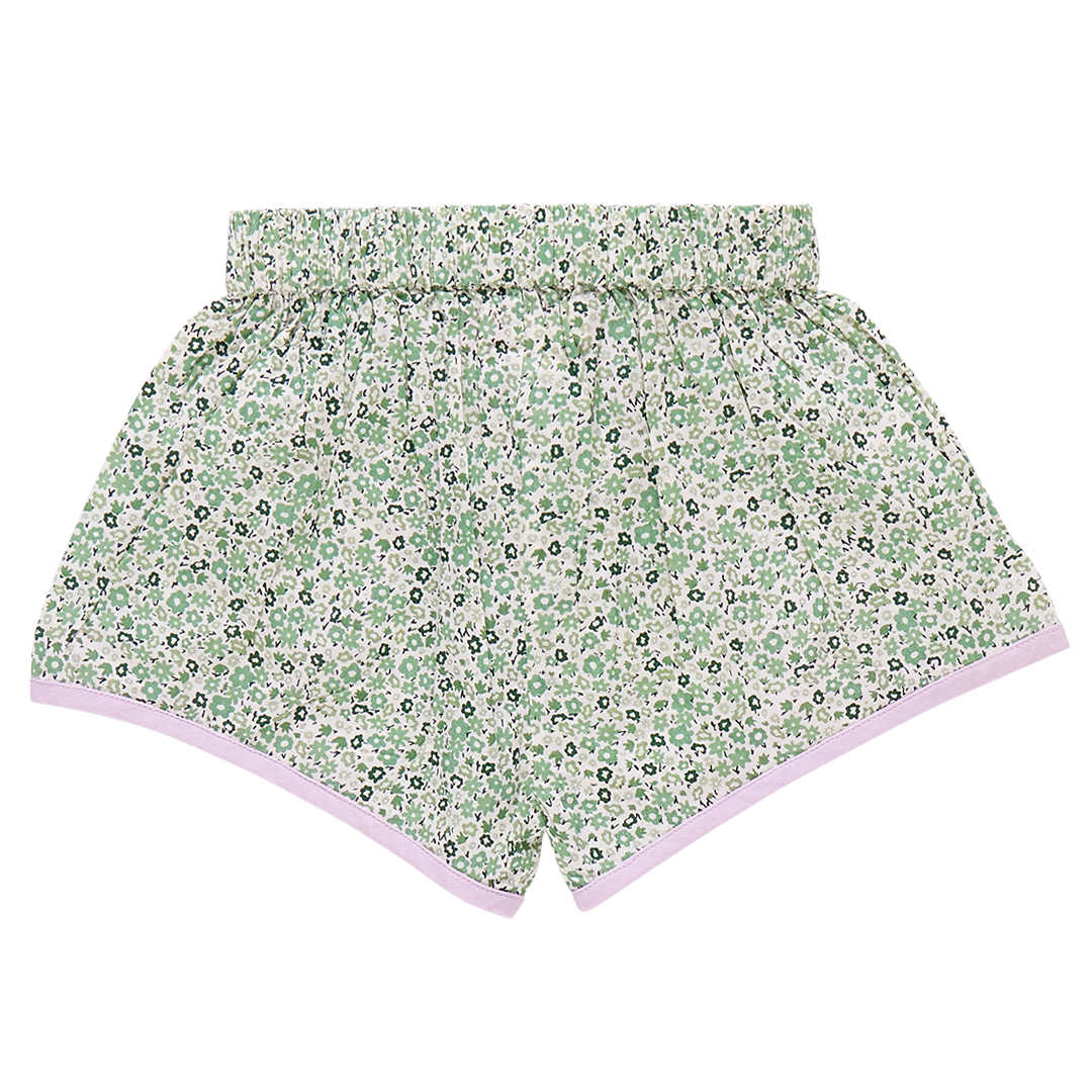 Girls Millie Short - Green Mini Ditsy