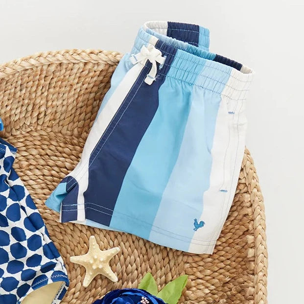 Baby Boys Swim Trunk - Ocean Stripe