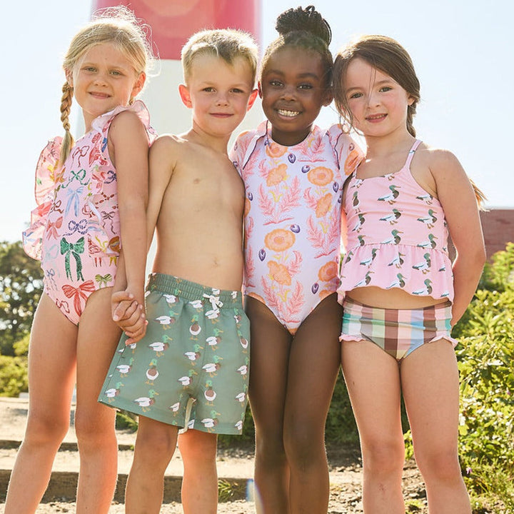 Baby Girls Joy Tankini - Pink Mallard Friends