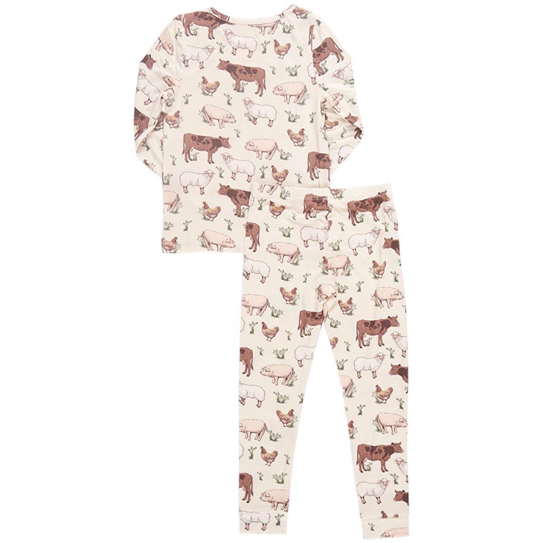 Kids Bamboo PJ Set - Farm Life