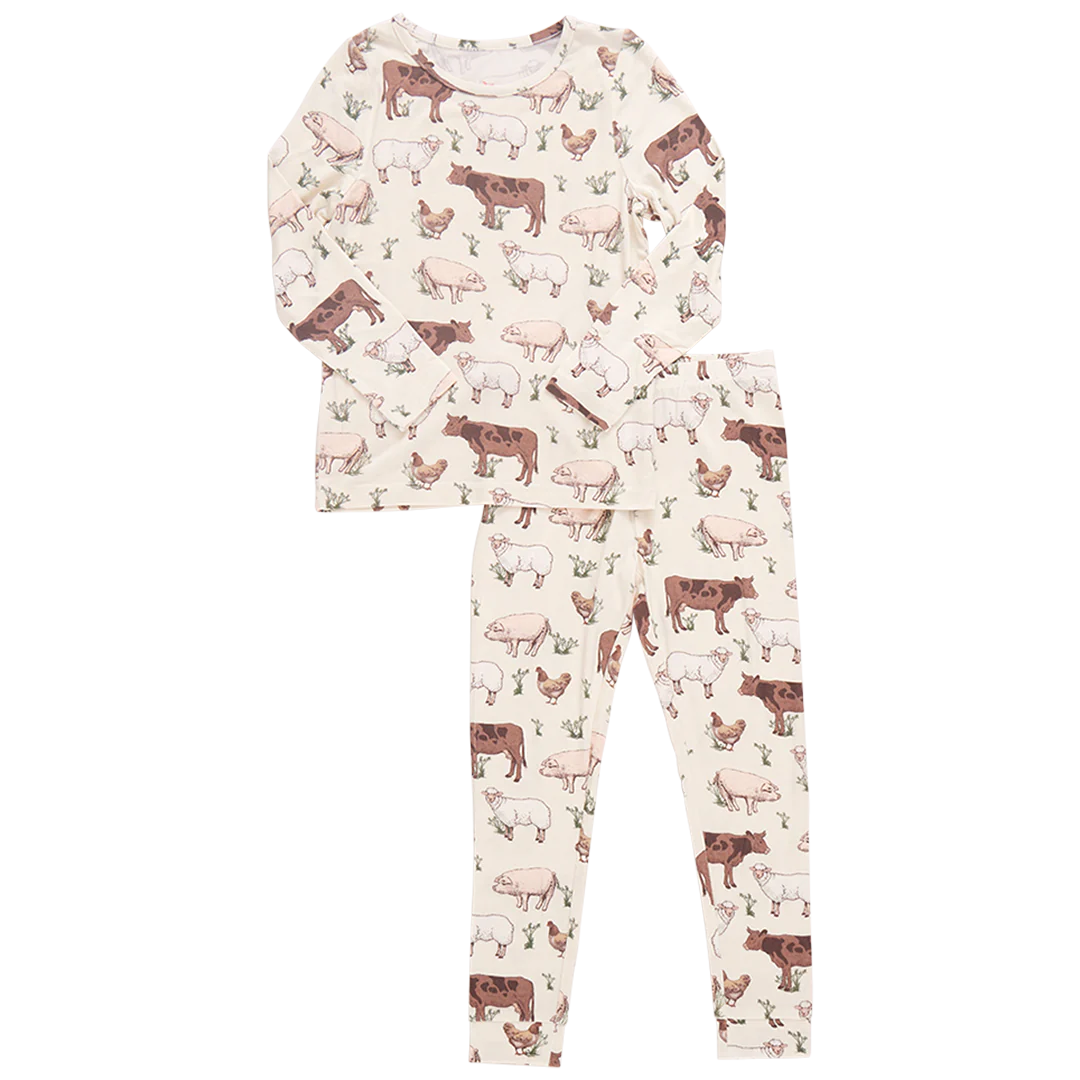 Kids Bamboo PJ Set - Farm Life