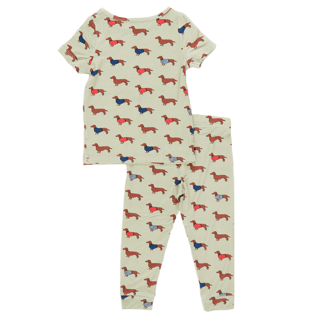 Kids Bamboo PJ Set - Sweater Dogs